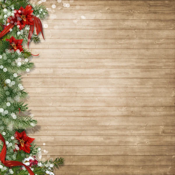 Christmas wood background
