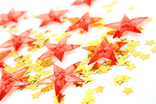 Bright decorative and confetti stars