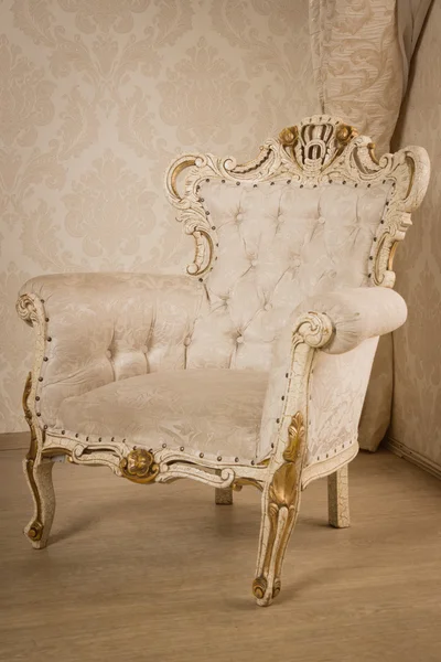 Antique chair at interior of a vintage room