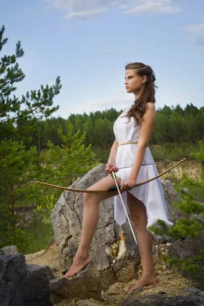 Young girl with a bow