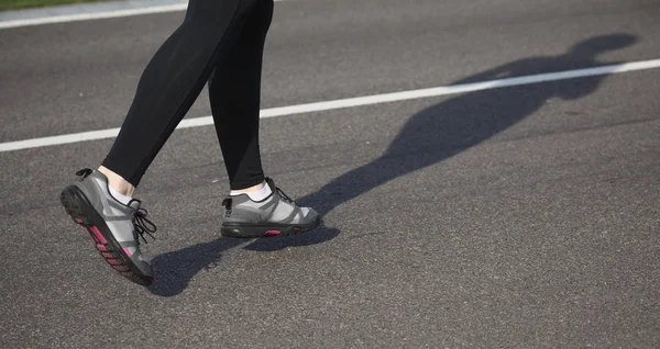 Jogging woman on track