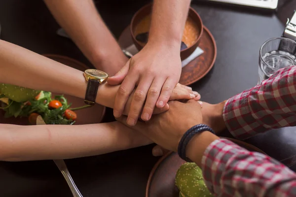 Business people in vegan restaurant