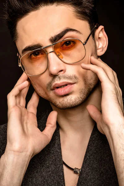 Model man in glasses