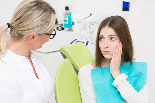 Young woman at dentists office