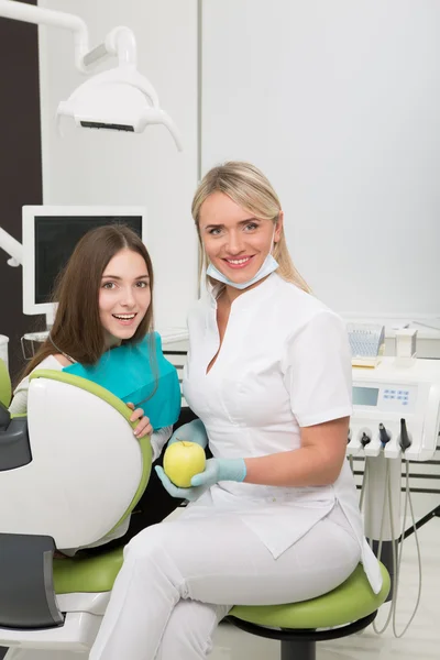 Young woman at dentists office