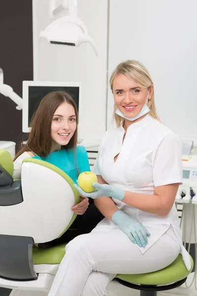 Young woman at dentists office