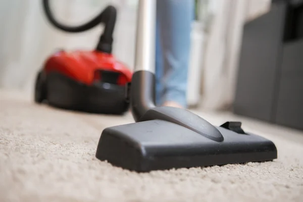 Black vacuum cleaner brush closeup