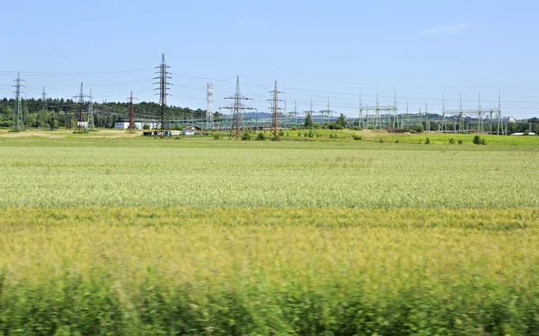 Electrical power transformer in high voltage substation