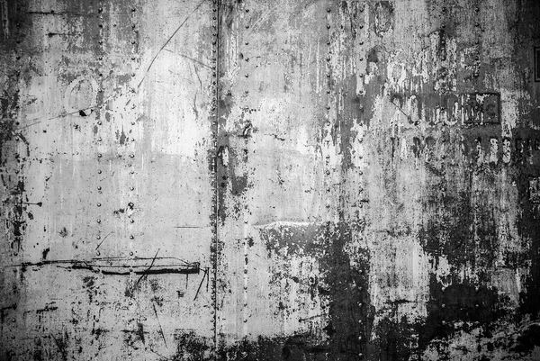 Old metal rusted black-white background.