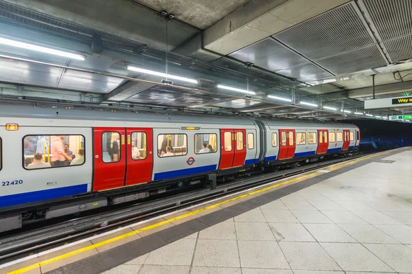 LONDON - MAY 14, 2015: London underground train. London\'s system
