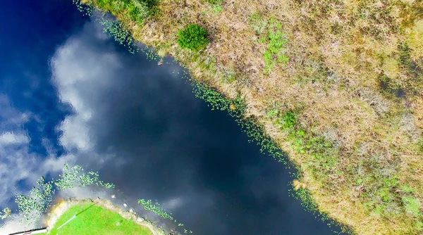 Overhead view of Everglades swamp, Florida - USA
