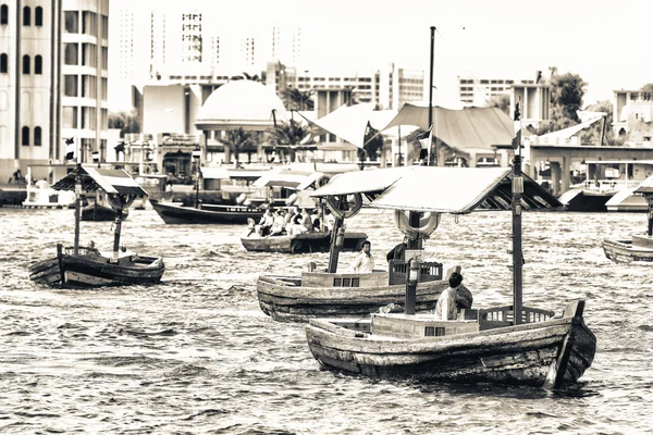 Boats on the Bay Creek in Dubai, UAE