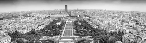 Panoramic view of Paris from Eiffel Tower.
