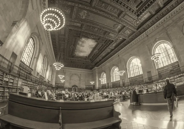 People in the New York Public Library