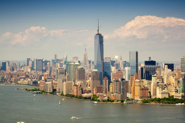 Cityscape view of Lower Manhattan