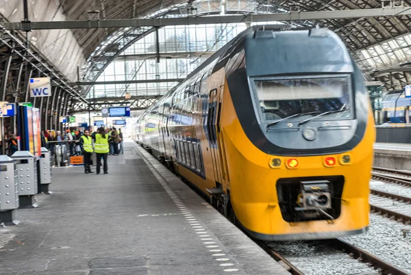 Train in central station, Amsterdam