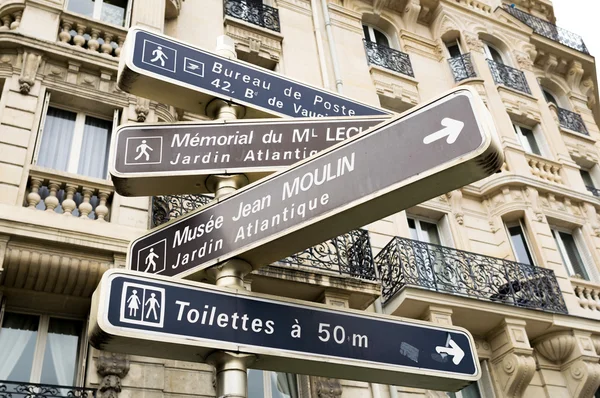 Paris, France. Street directions and signs