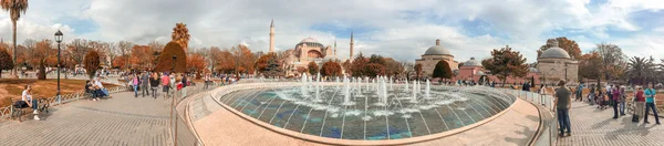 ISTANBUL - SEPTEMBER 21, 2014: Tourists enjoy city life in Sulta