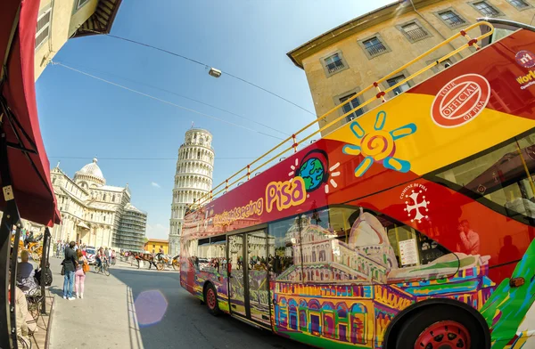 Sightseeing bus in Pisa