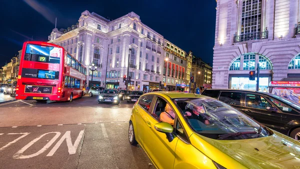 Traffic at  Piccadilly Circus area. London