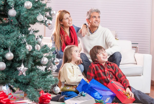 Family celebrating Christmas