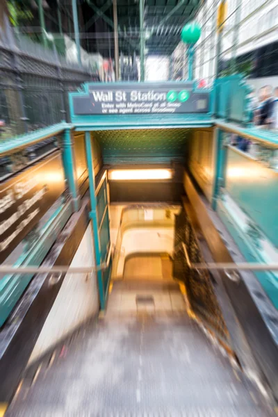 New York subway station entrance
