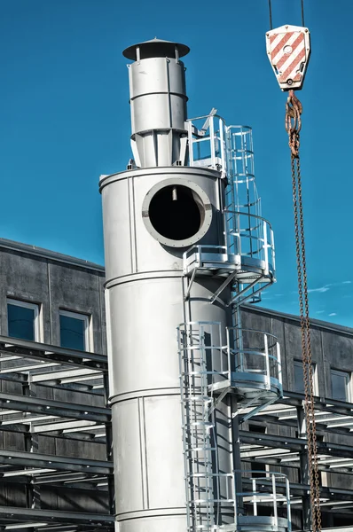 Rotary kiln in construction site