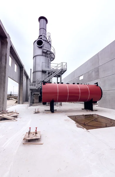 Chemical construction site with rotary kiln