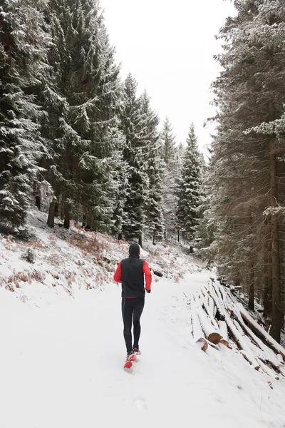 Winter trail running