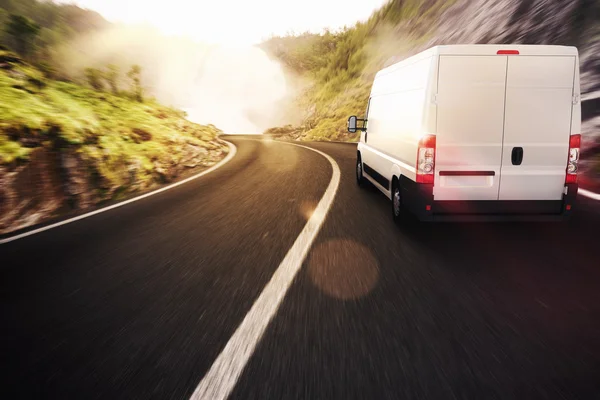 Delivery truck on road