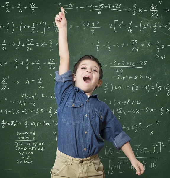 Child solves mathematical calculation