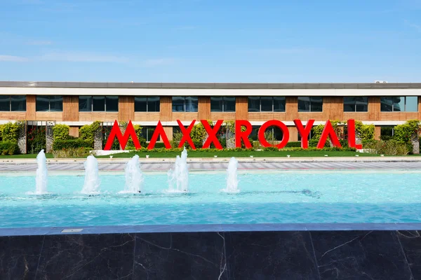 ANTALYA, TURKEY - APRIL 21: The Entrance of Maxx Royal luxury hotel on April 21, 2014 in Antalya, Turkey. More then 36 mln tourists have visited Turkey in year 2014.