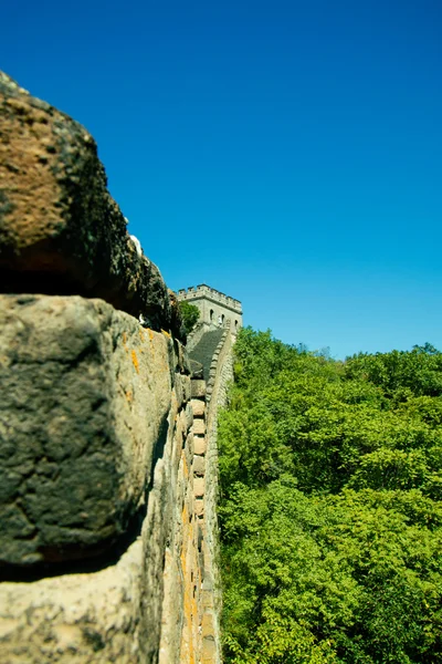 View on one of the towers of the Great Wall of China