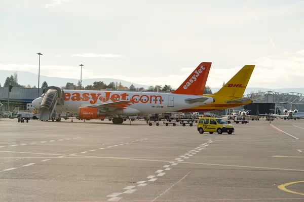 Jet Switzerland aircraft at Geneva Airport