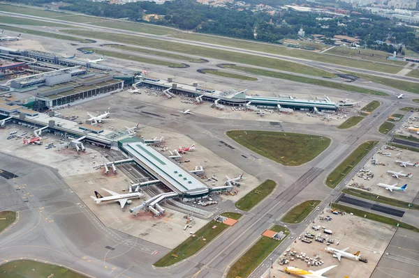 Aerial view of Changi Airport