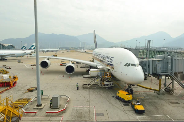 The Airbus A380 of Singapore Airlines