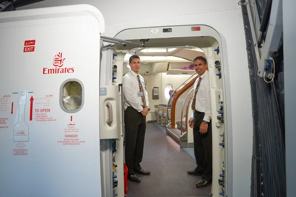Emirates A380 crew members