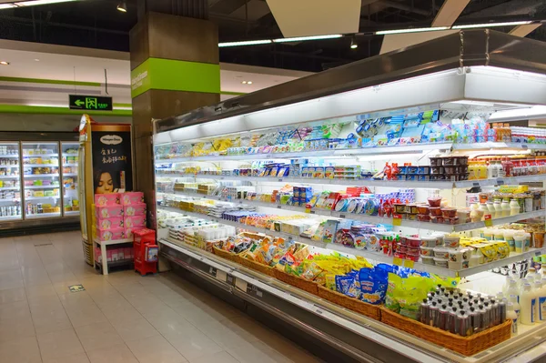 Supermarket interior in ShenZhen