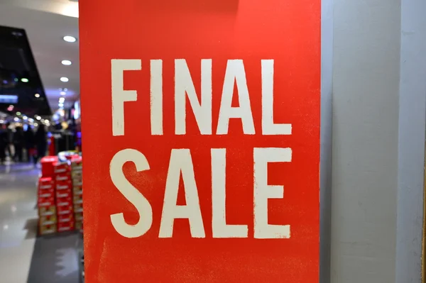 New Year sale in shopping center