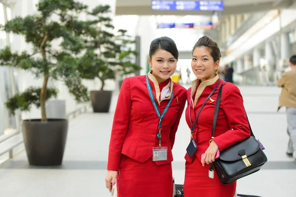 Cathay Pacific crew members