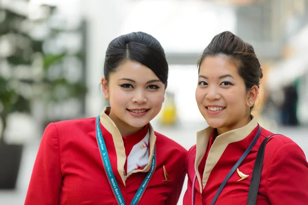 Cathay Pacific crew members