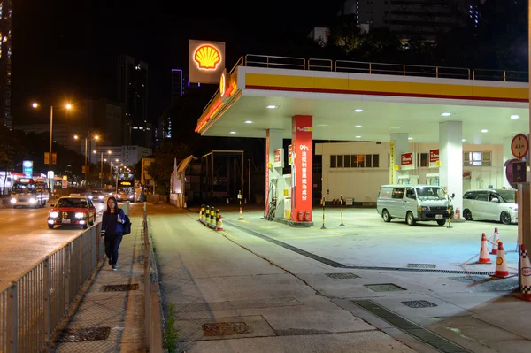 Fuel station at evening