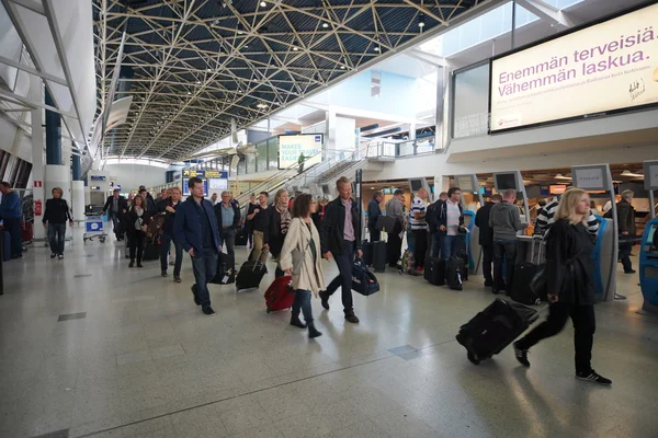 Passengers in Helsinki Airport