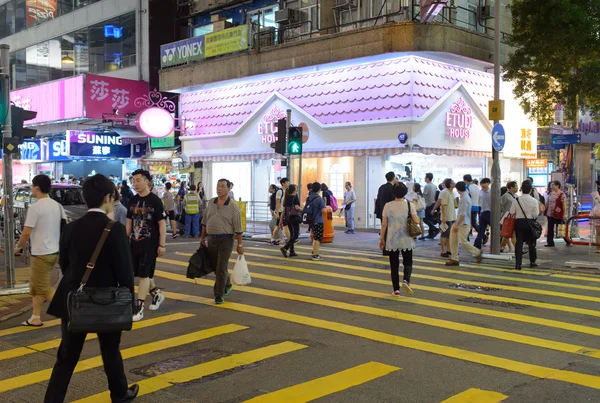 Mong Kok area full of people
