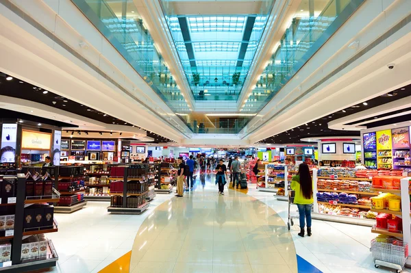 The Dubai duty-free shopping area interior