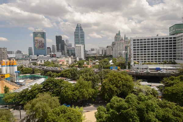 View on Bangkok from City Line Train