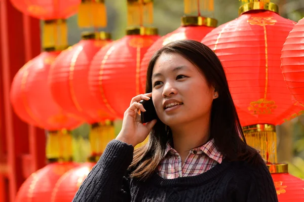 Woman talking on cell phone