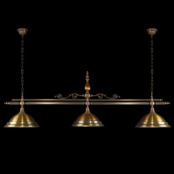 Vintage chandelier isolated on black background