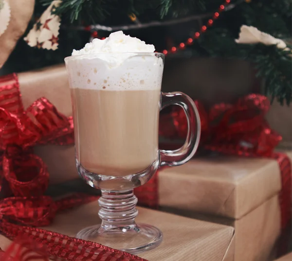 Hot chocolate under the Christmas tree