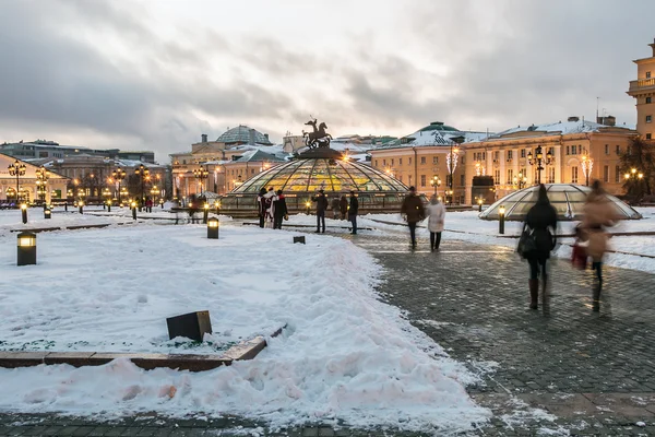 Manege Square in Moscow in winter
